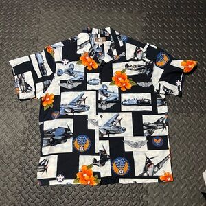 Artistic Black and Orange Casual Button Down Shirt